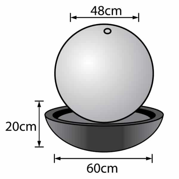 Jupiter fontæne i rustfrit stål - 50 cm - Image 3
