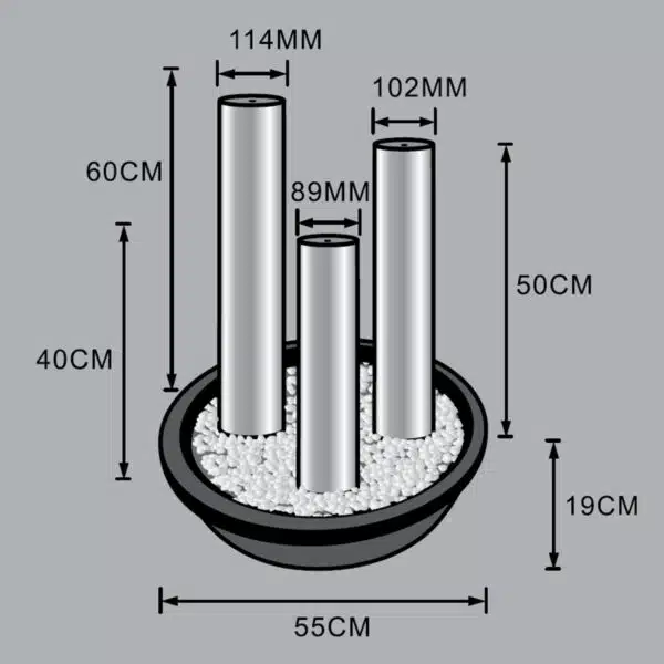 Ionic Søjle Springvand 60 cm - Image 4