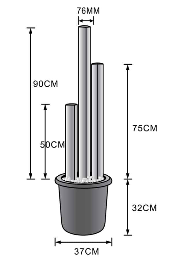 Ionic Søjle Springvand 90 cm - Image 3