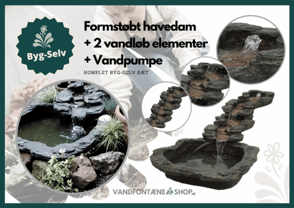 Havedam med vandløb - Stone design (komplet sæt) - Image 9