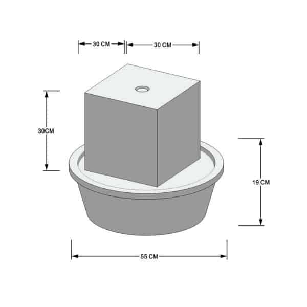 Peru (S / 30 cm) Vandfontæne i corten stål - Image 3