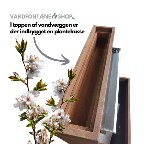 Argentina Vandfald m. plantekasse i corten stål - Image 5
