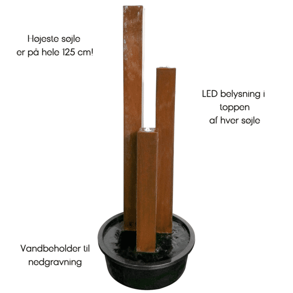 Brazil (XL) Vandfontæne 125 cm i corten stål - Image 3