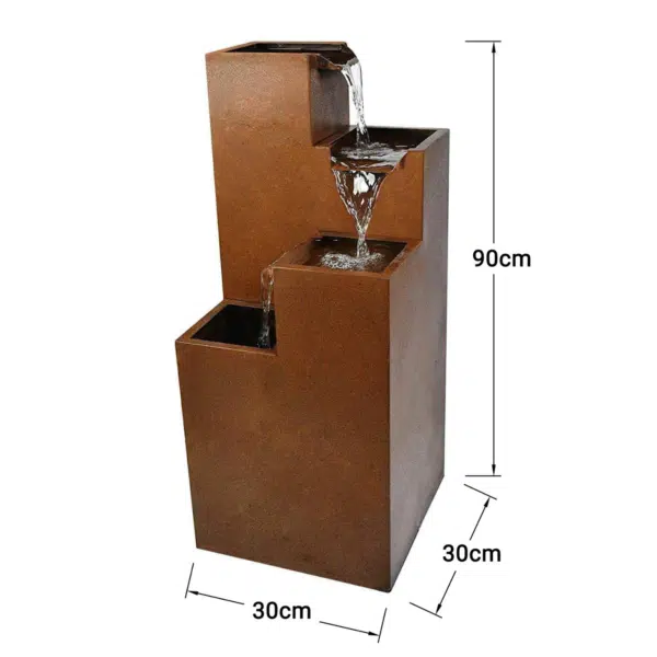 Ribero (XL) Vandfontæne 90 cm i corten stål - Image 6