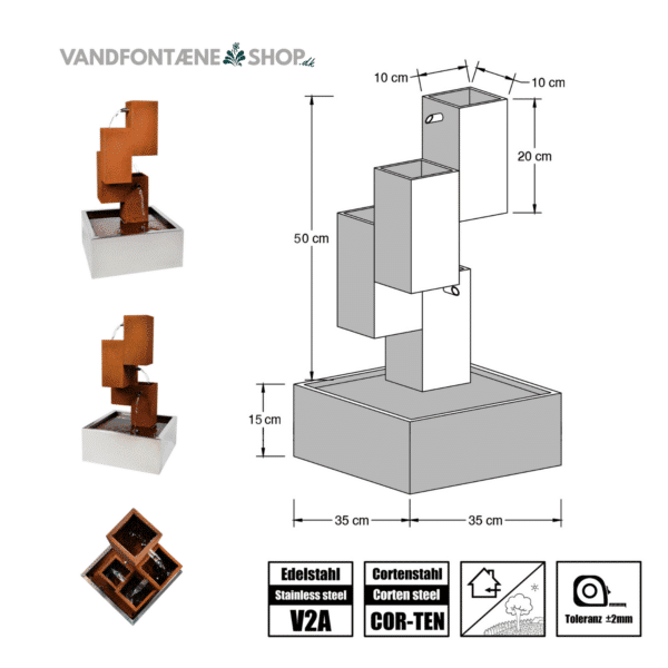 ARTE Vandfontæne i corten stål - Image 7
