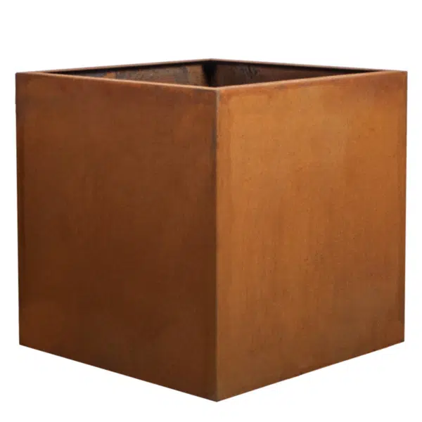 Plantekasse corten stål - L28 x D28 x H27 cm