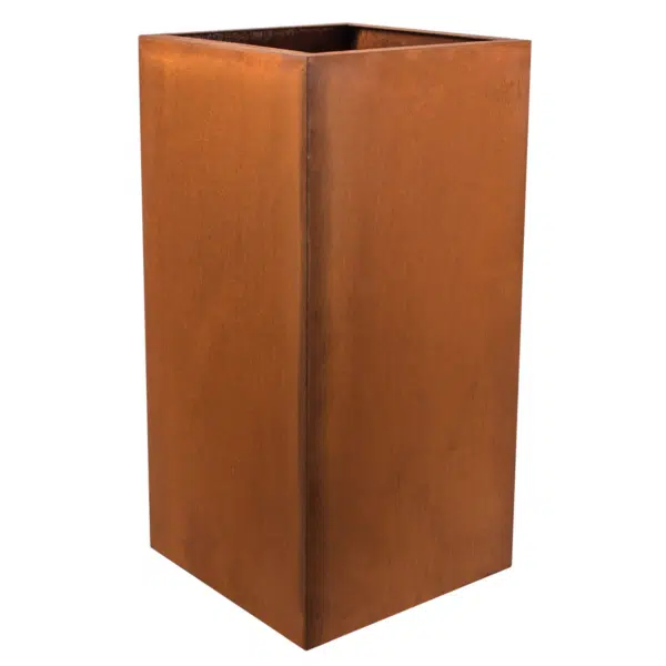 Plantekasse corten stål - L27 x D27 x H67 cm