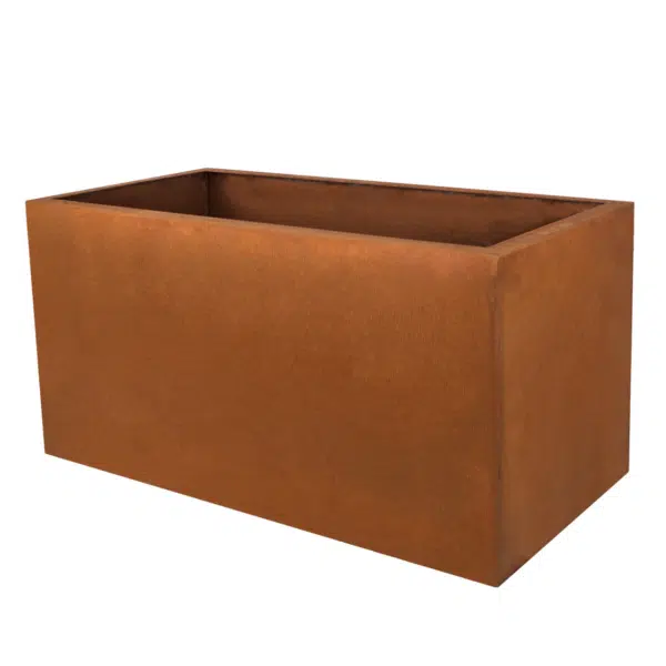 Plantekasse corten stål - L60 x D27 x H26 cm