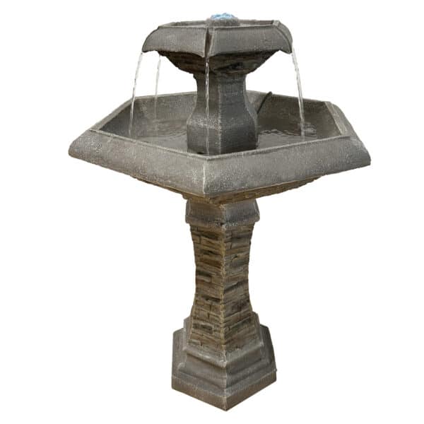 Hexagon Elegance Springvand med LED lys - Image 2