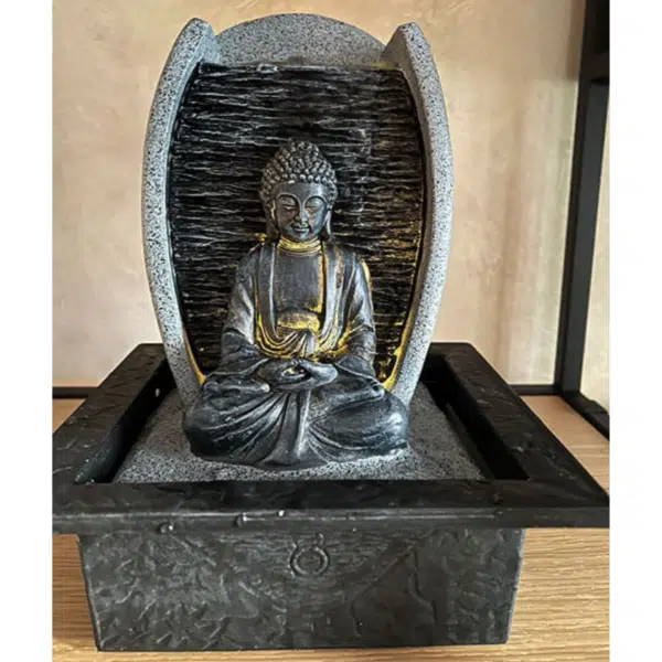 2 Buddha Indendørs vandfontæner med LED lys (sæt) - Image 4